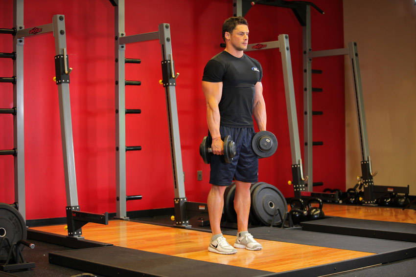 Stiff-Legged Dumbbell Deadlift demonstration