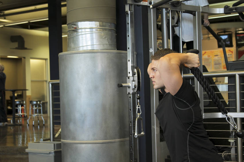 Triceps Overhead Extension with Rope demonstration