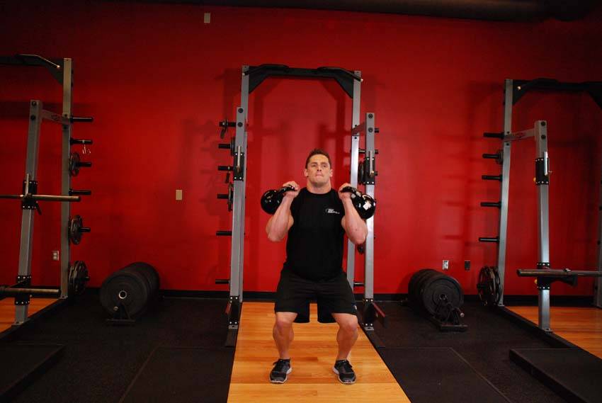 Two-Arm Kettlebell Jerk demonstration