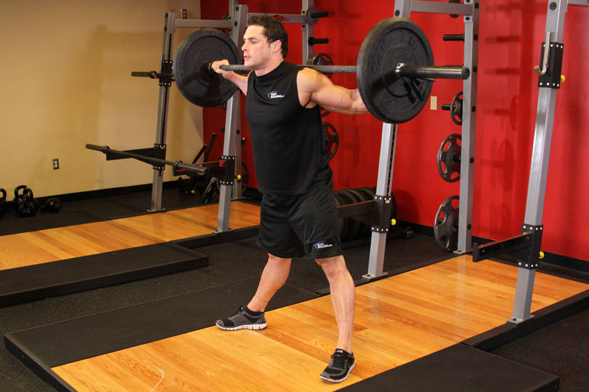 Wide Stance Barbell Squat demonstration