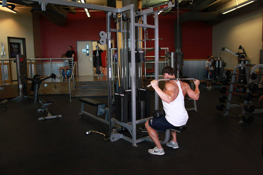 Wide-Grip Pulldown Behind The Neck demonstration