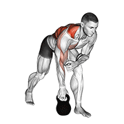 kettlebell one arm row demonstration