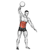 one arm slam (with medicine ball) demonstration