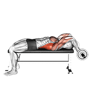 ez bar lying bent arms pullover demonstration