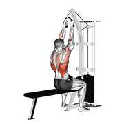 cable lateral pulldown (with rope attachment) core demonstration