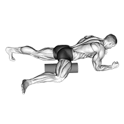 roller hip stretch demonstration