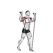 band shoulder press demonstration