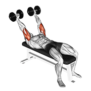 rotated dumbbell pronate-grip triceps extension demonstration