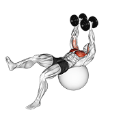 gentle style dumbbell one leg fly on exercise ball demonstration