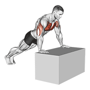 incline push-up (on box) - active variation demonstration