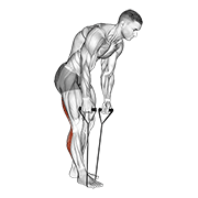 standing hamstring and calf stretch with strap demonstration